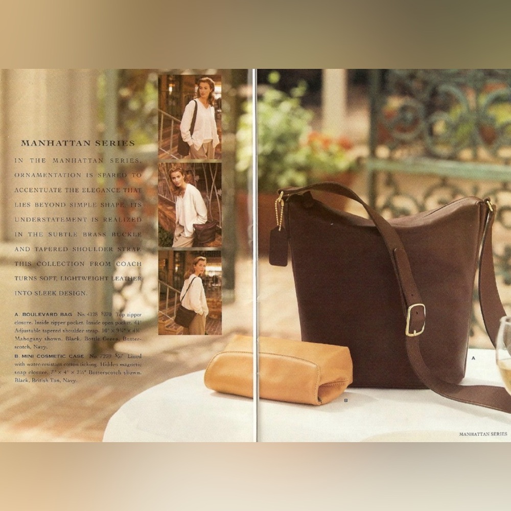 Rare 1994 Vintage Coach Boulevard Bag 4128 Manhattan NYC Handbag Crossbody Purse - Picture 4 of 15